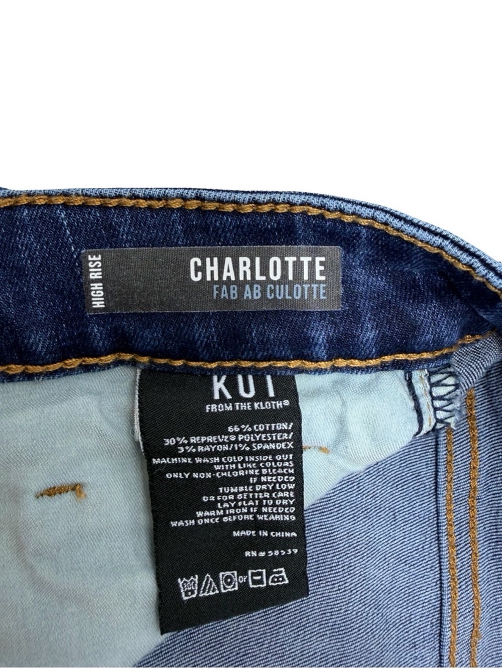 Evereve Kut From The Kloth Charlotte High Rise Fab Ab Culotte Size 10 Wide Leg - Picture 5 of 8